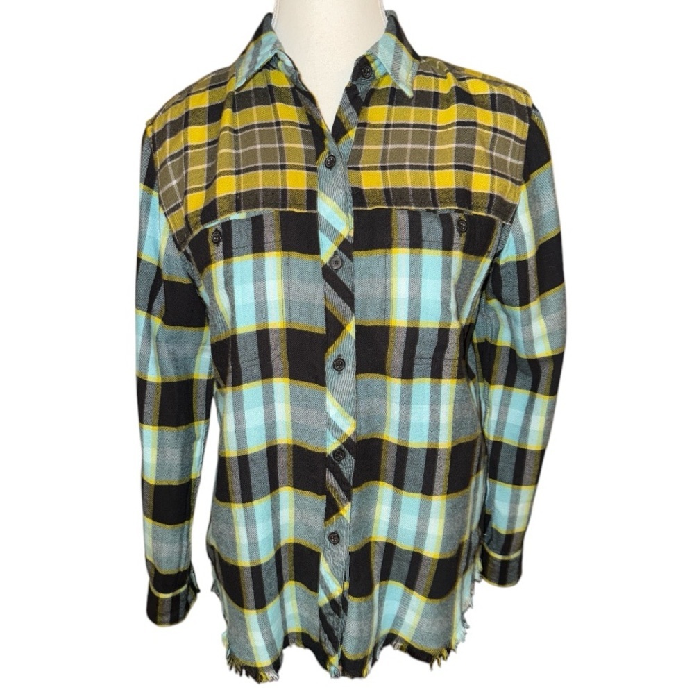 Rails Brando Plaid Button Down Sky Mixed Flannel … - image 3